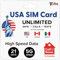 USA Kanada MEXIKO SIM-Karte | 21 Tage | Unbegrenzt Daten/Anrufe/SMS | Prepaid | Tethering/Hotspot/Internetein Sharing | 5G SIM-Karte!