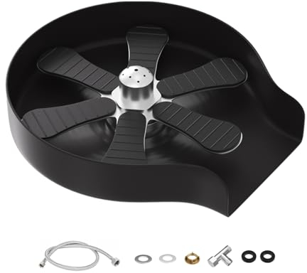 Lave Verre, Aicoya Rince Verre Evier Acier Inoxydable Noir