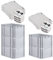 PROREGAL SuperSparSet 5x Eurobox NextGen Grip mit Scharnierdeckel und schwarzen Schiebeschnappverschlüssen, HxBxT 32x40x60cm, 65 L, Grau, Griffe geschlossen, Eurobehälter, Transportbox
