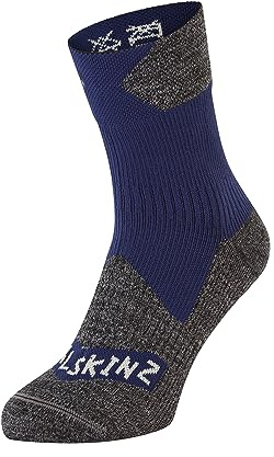 Sealskinz Bircham Allwetter-Socken, wasserdicht, blau-graumeliert, Größe S