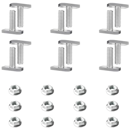 Viti con testa a martello M10 x 25 mm, confezione da 12 viti per binario di ancoraggio in acciaio inox A2-70 con fissaggio dadi flangiati, per binario di montaggio fotovoltaico, impianti fotovoltaici