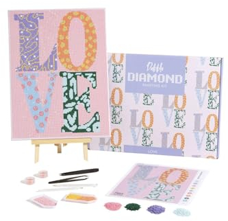 Dabble Diamanten Malset für Erwachsene - Komplettes Diamanten Malset mit Leinwandrahmen, Kristall-Diamanten Kunst