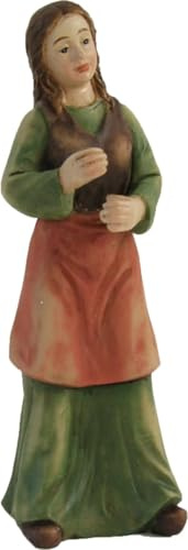 FADEDA Magd für Butterfass/Höhe:11 cm/handbemalt/detailgetreue Krippen Figuren - Weihnachten Tisch Dekoration Krippe Zubehör