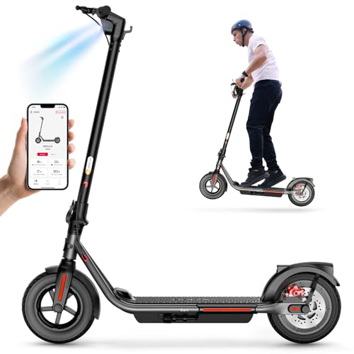 SISIGAD Elektroroller für Erwachsene - E-Scooter mit 20 Meilen Reichweite, maximale Geschwindigkeit 20km/h, doppeltes Bremssystem, 10'' Luft- und Vollgummireifen, tragbar und faltbar, UL Zertifiziert