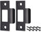 sourcing map Door Strike Plate, 2Pcs 70mm x 40.3mm 201 Stainless Steel Latch Deadbolt Strike Plate for Door Frame Door Jamb, Black