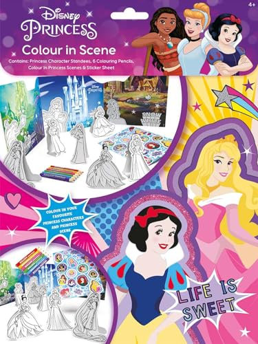 Disney Creative Kids Craft Set Princess Colour in Scene Age 3+