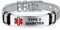 AITENME Medical Armband für Damen Männer Armreif,Personalisierte Medizinische Alert ID Notfallarmband Medizinisch Damen Uhrenarmband，Medizinischer Armband aus Edelstahl (TYPE 2)