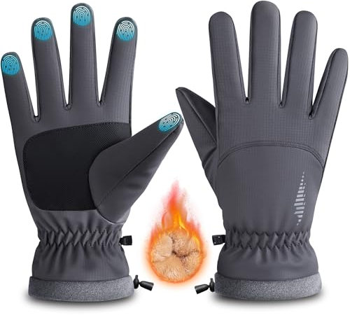 rivmount Winterhandschuhe für Herren Damen,Thermo-Handschuhe,Wasserdicht Fahrradhandschuhe,Winddicht Touchscreen Handschuhe,Warme Skihandschuhe für Laufen,Skifahren,Wandern,Radfahren,Motorrad RG802