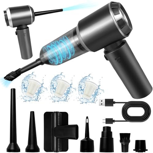 XWGKLN Handstaubsauger Akku,16000PA Auto Staubsauger Stark 4 in 1 Handstaubsauger Kabellos Mini Kleiner Staubsauger für Auto Küche PC Sofa Büro Haus Tierhaar Reinigung