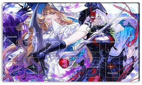 New Mlikemat Playmat Diabellze der Originalsünde Diabellstar Die schwarze Hexe TCG CCG OCG Sammelkartenspiel Matte Tischunterlage mit Zonen + Tasche (YG001-104-A)