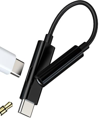 Adattatore USB C a 3.5mm Cuffie Audio(2in1)per Apple iPhone 16 tipo c Ricarica Adapter compatibile per Samsung Auricolari Cavo Aux Microfono Splitter Type-C Caricabatteria Convertitore Auto Accessori
