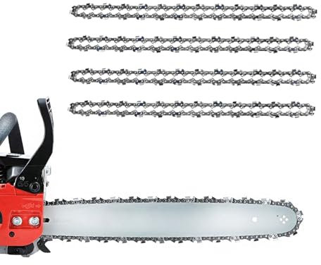 4 Pack Chainsaw Chain for 14 Inch (35cm) Bar,52 Drive Links,Low-Kickback Chains - 3/8 LP 0.043 Gauge,Replacement Saw Chains fits for DUC353,DUC355,AKE35 S,AKE35-19S