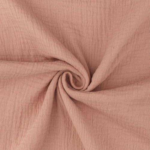 Musselin Stoff Sunny, Double Gauze, uni altrosa (Länge am Stück: ab 50cm / Breite: 130cm)