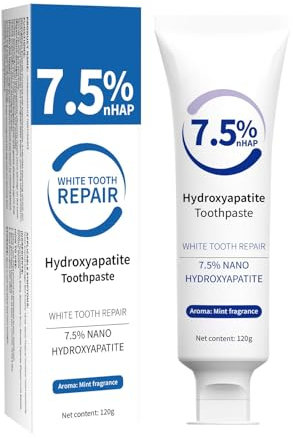Hydroxyapatite Toothpaste,Aufhellende Und Fleckenentfernende Zahnpasta, Verbessert Gelbe Zähne Und Erfrischt Den Atem, Bietet Erweiterten Zahnschmelzschutz, Reduziert Plaque Und Verbessert Die (1)