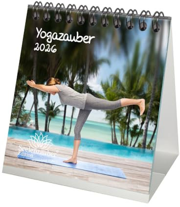Yogazauber Tischkalender 10cm x 10cm für 2026 Yoga - Seelenzauber