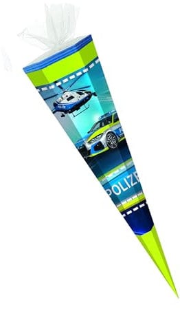Schultüte / Zuckertüte / 85cm / eckig / Polizei