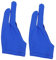 WEKAMOS 2Pcs Two Finger Drawing Gloves Fouling Sketch Gloves Blue for Tablet Painting Comfortable and Breathable Artist's Glove Reduces Friction for Smooth Drawing