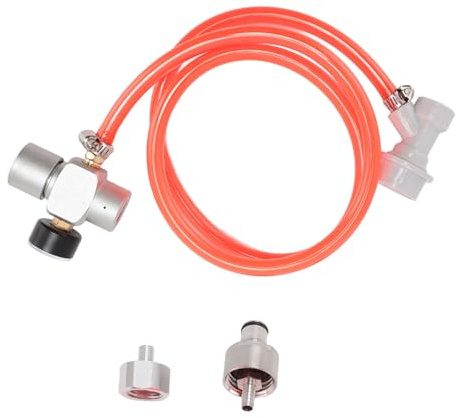 CO2 Druckregler Professional 3/8 Zoll Mini Keg Regulator mit 1m Schlauch - Automatischer Edelstahl Druckminderer für Bier, Kaffee &, inkl. Manometer, ideal für Bierzapfanlag