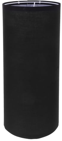 Schwarzer Stoff Lampenschirm Stehlampe Zylinder E27 Modern Groß | Abnehmbar, Weiches Licht, Einfache Montage, Stoff und Eisen, Minimalistisch Elegant