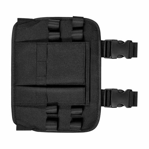 TOP-MAX Tool Pouch Holster with Belt Clip, Electrician Leg Tool Pouch Multiple Pockets Thigh Tools Bag for Carpenters, Technicians