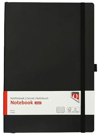 Quantore Notizbuch A4 Flex liniert 192 Seiten schwarz 80gr.
