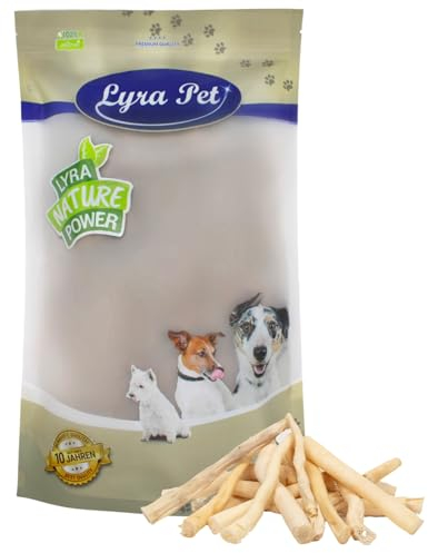 Lyra Pet® 1 kg Ochsenschwanz weiß | Naturbelassener Kausnack zahnpflegend | Proteinhaltiges Leckerli für alle Hunde | Gut verträglicher & nährstoffreicher Kauartikel | Schonend getrocknet