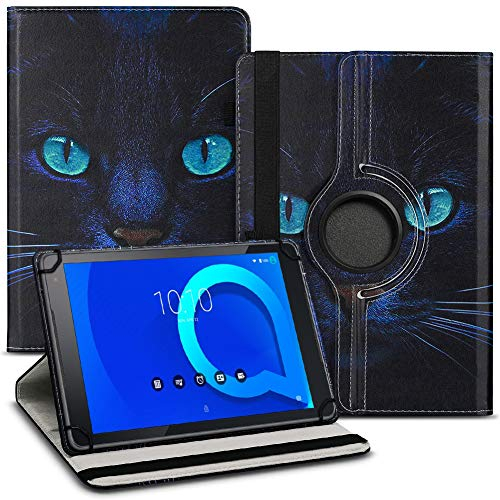 NAUCI Tablet Hülle kompatibel mit Alcatel 1T 10 Tasche Schutzhülle Case Schutz Cover 360° Drehbar 10.1 Zoll Etui, Farbe:Motiv 4