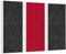 platino24 Schallabsorber-Set Colore aus Basotect G+ mit Akustikfilz, 3 Elemente in Anthrazit und Bordeaux, Lärmreduzierung zur Verbesserung der Raumakustik
