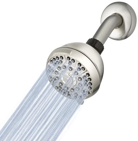 Waterpik XAS-619E PowerPulse Pommeau de douche 6 modes Fixation fixe Nickel brossé