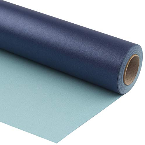 RUSPEPA Navy Matte Geschenkpapier - 81,5 Quadratfuß - Einfarbiges Perlglanzpapier Perfekt Für Hochzeits-, Geburtstags-, Weihnachts- Und Babypartygeschenke - 76 cm X 10 m