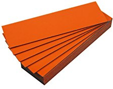 Magnet-Etiketten, Farbe Orange, Länge 10 cm, Breite 2 cm, 25 Stück