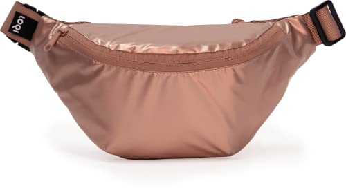 LOQI Unisexes-Adultes Métallique Sac Banane, Or Rose, Taille Unique