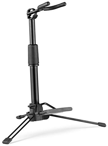 summina Foldable Digital Wind Instrument Stand Adjustable Metal Aerophone Holder Musical Instrument Stand, Black