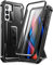 Dexnor Cover per Samsung Galaxy S21 FE 5G Custodia con protezione per lo schermo integrata di grado Custodia protettiva resistente agli urti 360 completa con supporto - Nero
