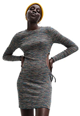 Desigual Vest_Michigan, Bouteille Verte 4009 Robe décontractée, Taille S Femme