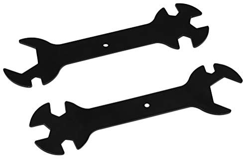 OFUNGO Ratchet Combination Spanner Adjustable Spanner Wrench,2pcs 5 in 1 Multifunction Wrench Adjustable Metal Flat Spanner for MK8 MK10 Nozzle 3D Printer Parts Tools Accessories (Black)