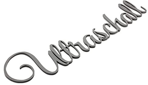 Ultraschall Türschild Schriftzug Firma Name Wandschild Selbstklebend Grau