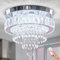 Lámpara de araña de cristal moderna Lámpara de techo de cristal LED regulable con control remoto, lámpara de araña de cristal cambiable de 3 colores para dormitorios Sala de estar Pasillo