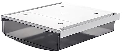 TUKA-i-AKUT Unterschreibtisch-Schubladen 24x21x8cm, Selbstklebende Schubladen, Versteckte Unterbauschublade Aufbewahrungsbox unter Schreibtisch, Utensilien Stiftebox Schwarz TKD8605-1X