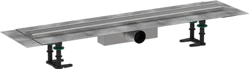 hansgrohe 56178800 RainDrain Compact Duschrinne 800 für Standardinstallation Edelstahl gebürstet Komplettset