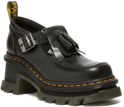Dr. Martens Women's Corran Leather Mary Jane Heeled Shoes, Black Atlas, 9 UK, 11 Women US