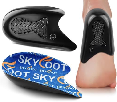Skyfoot Taloneras para tendinitis de Aquiles, espolones óseos del talón, insertos ortopédicos para soporte del tendón de Aquiles, cojines de talón para alivio del dolor de talón para mujeres y