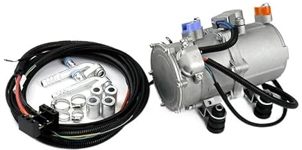Compresor eléctrico integrado de 12V y 24V for aire acondicionado de coche, camión, Camper, Tractor, vehículo, aire acondicionado (Color : 12 voltage)