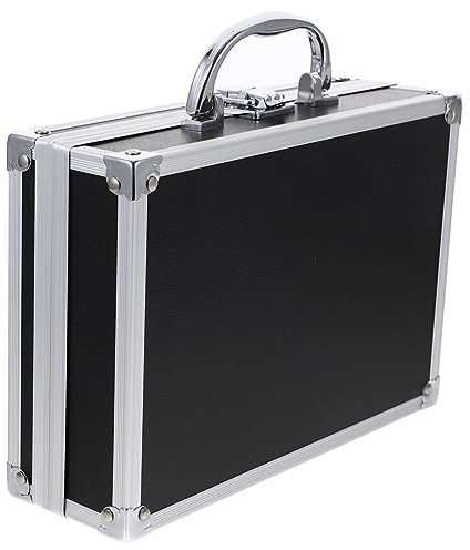 SAFIGLE Aluminum Tool Box Small Metal Storage Case with Handle Hard Briefcase for Gadgets Tools and Stationery Portable Carrying Case for Travel Business Home 9.06 X 6.30 X 2.76 in