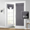 HOMEIDEAS 100% Blackout French Door Curtains, Privacy Room Darkening Curtains, 26 X 68 Inch Thermal Insulated Shades for Bedroom, (1 Panel, Grey)