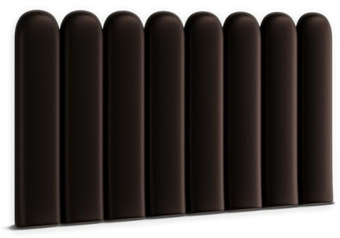 Muralo Wandkissen Gepolstert, Kunstleder, Wandpolster - 30x80 cm, Braun | Wandpaneel, ideal als Bettkopfteil oder Lendenkissen - für Schlafzimmer und Wohnzimmer, einfache Anbringung mit Montagekleber