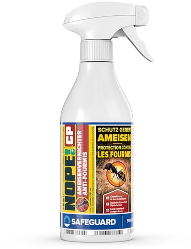 NOPE! CP Spray Anti-Fourmis 500ml – Maison Intérieur & Extérieur – Inodore & à Base d’Eau – Longue Durée