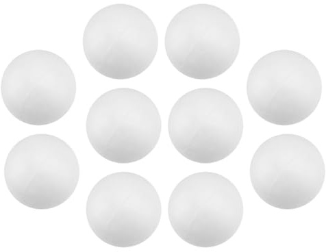 HOODANCOS 10 Stück 7 cm Polystyrol Kugeln Weiß Zum Bemalen Weihnachtskugeln Styropor Bastelball Für Kreative DIY Weihnachtsdeko Und Modellierungsprojekte