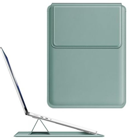 Fintie 13.6 inch Laptop Case with Stand Compatible with MacBook Air 13.6 2024-2022, Air 13 2020-2018, MacBook Pro 13 2022-2016, Slim Sleeve Bag, Green