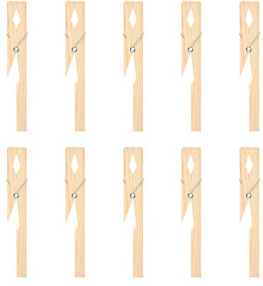 Test Tube Wood Clip, 10PCS Wooden Test Tube Clip Clamp Lab Testing Tube Holder Clipper for School Industrial Laboratory, Science Lab Test Tube Clamps